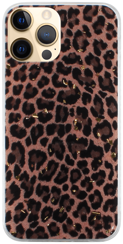 Apple iPhone 12 Pro kemény hátlap Gold Glam Leopard