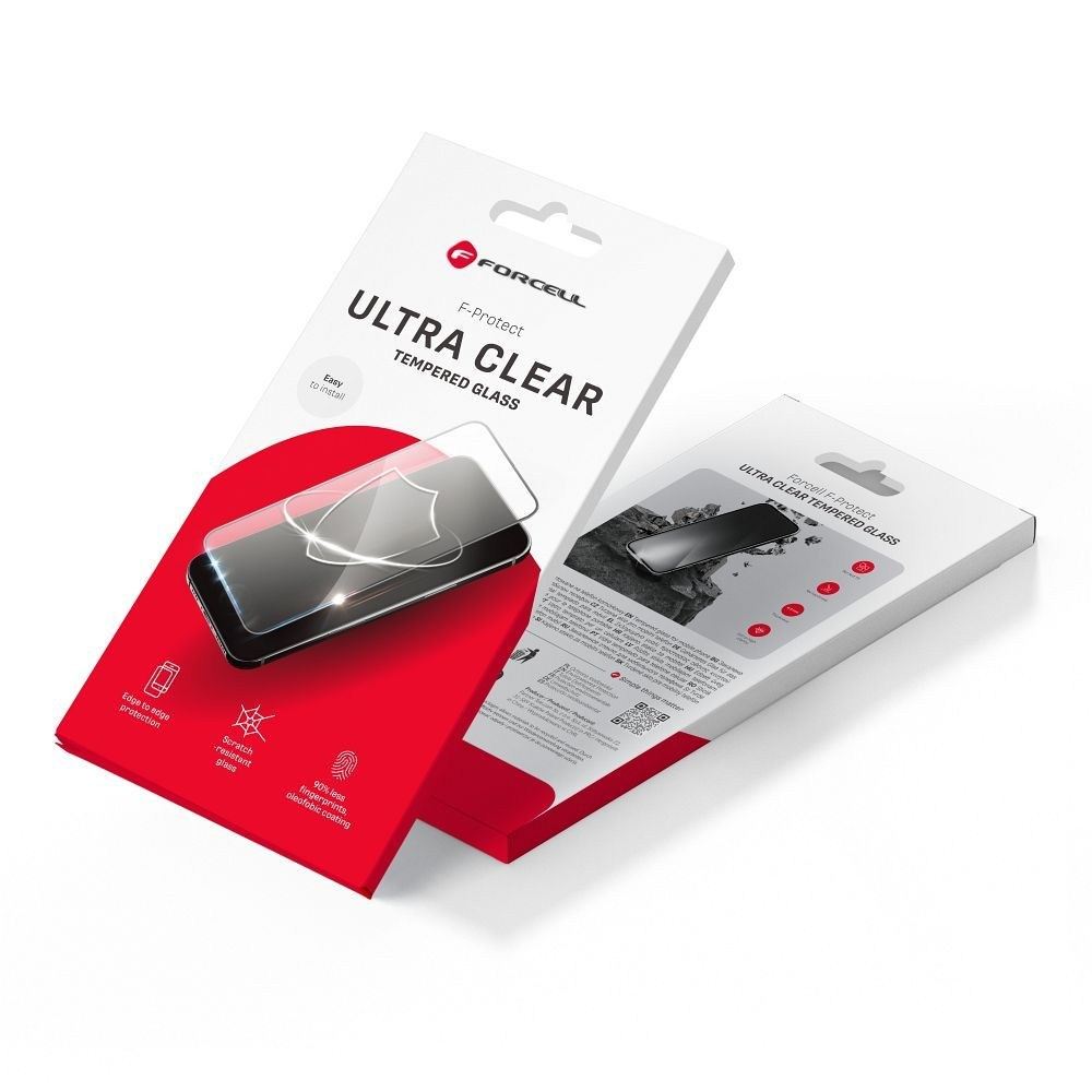 Forcell Ultra Clear Üveg – Prémium védelem iPhone 15 készülékhez, fekete kerettel