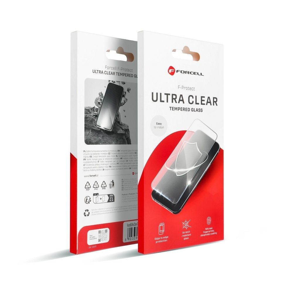 Forcell Ultra Clear edzett üvegfólia - Iphone 12 / Iphone 12 Pro (fekete)