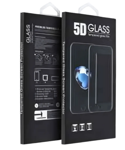 5D Full Glue (matt) edzett üveg - iPhone 16 Pro Max készülékhez, fekete színben