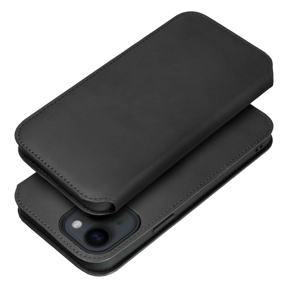 DUAL POCKET Book Tok iPhone 15 Pro Max-hoz – Elegancia és Praktikum Fekete Színben